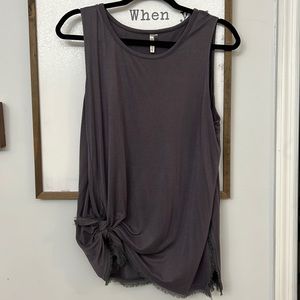 Gunmetal tank with side tie